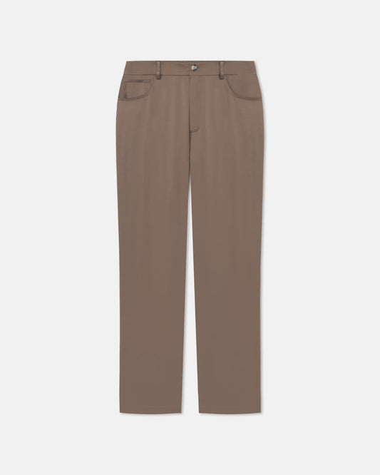 Macen - Slip Satin Trousers - Coffee Bean