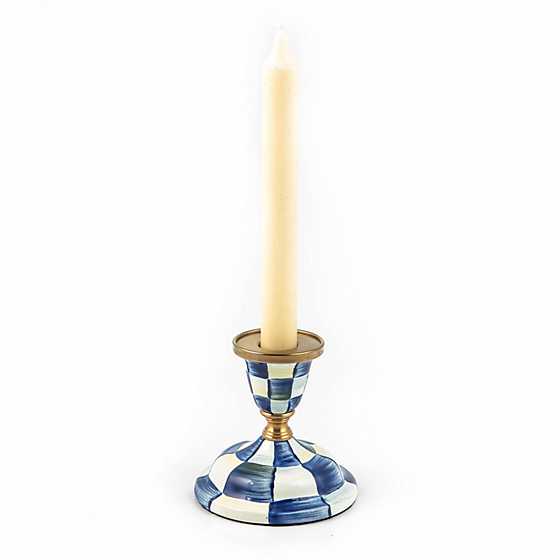Mackenzie-Childs Candlestick Royal Check