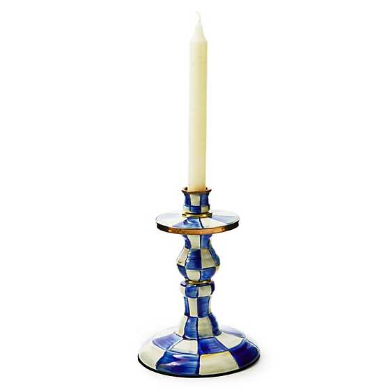 Mackenzie-Childs Candlestick Royal Check