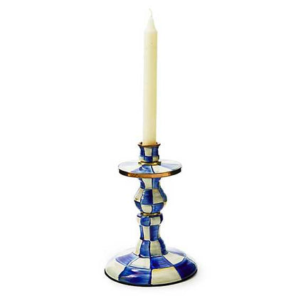 Mackenzie-Childs Candlestick Royal Check