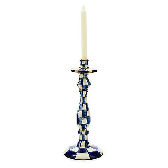 Mackenzie-Childs Candlestick Royal Check