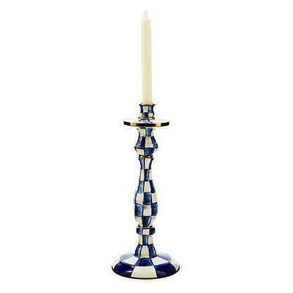 Mackenzie-Childs Candlestick Royal Check