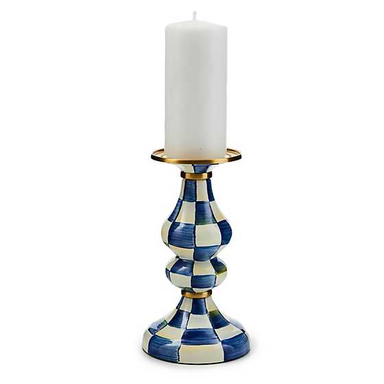 Mackenzie-Childs Candlestick Royal Check