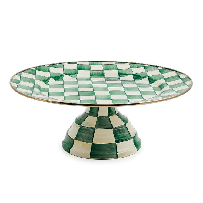 Mackenzie-Childs Pedestal Platter Check (Various Colors)