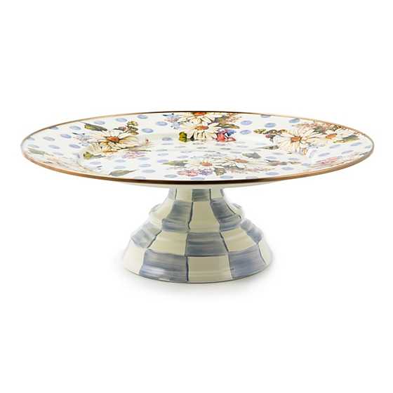 Mackenzie-Childs Pedestal Platter Wildflowers