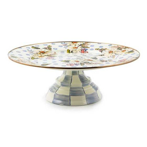 Mackenzie-Childs Pedestal Platter Wildflowers