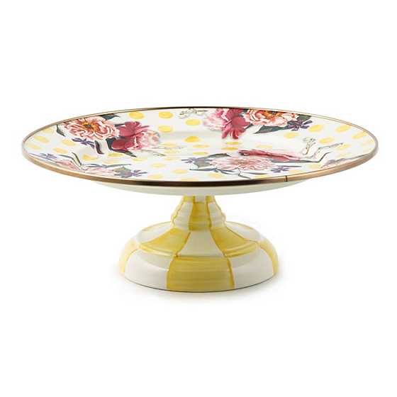 Mackenzie-Childs Pedestal Platter Wildflowers