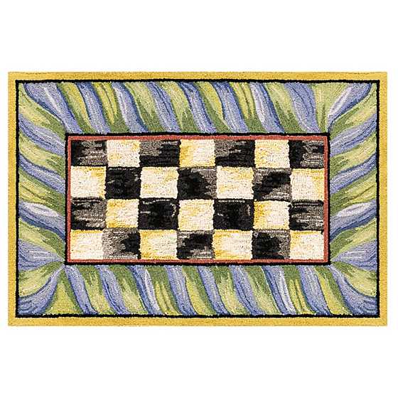 Mackenzie Childs Rug Check Washable 2x3