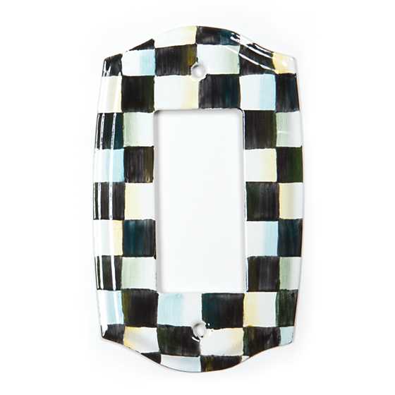 Mackenzie Childs Switch Plate Courtly Check Single Rocker