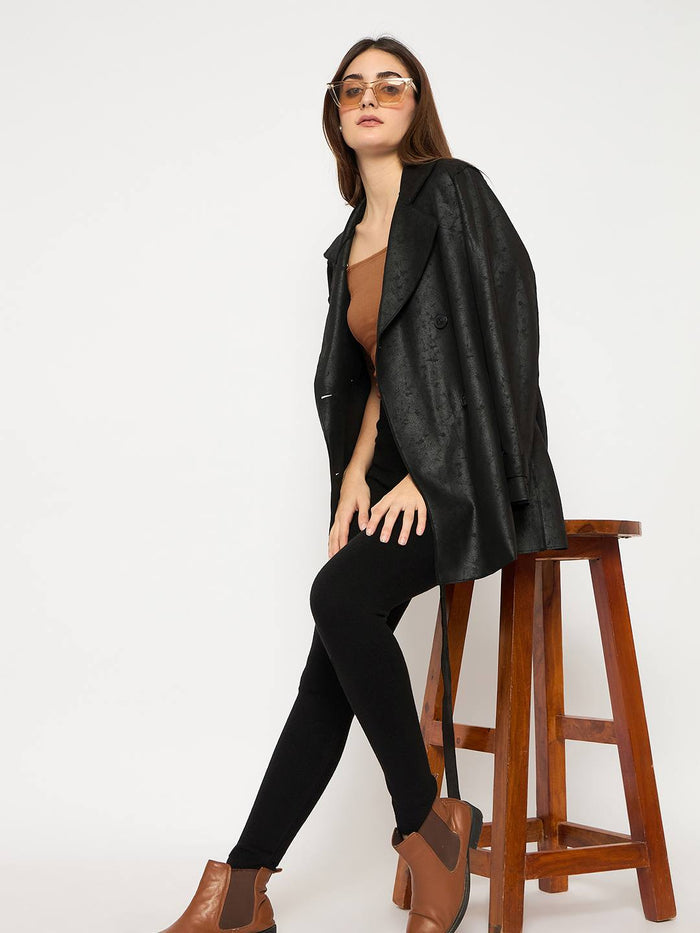 Madame Skinny Fit Solid Black Tights