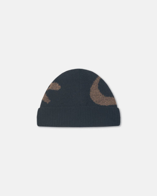 Madis - Brushed alpaca beanie - Black/Brown
