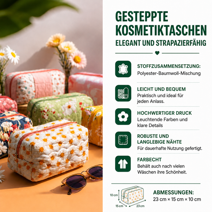Makeuptaske Bi og Blomster