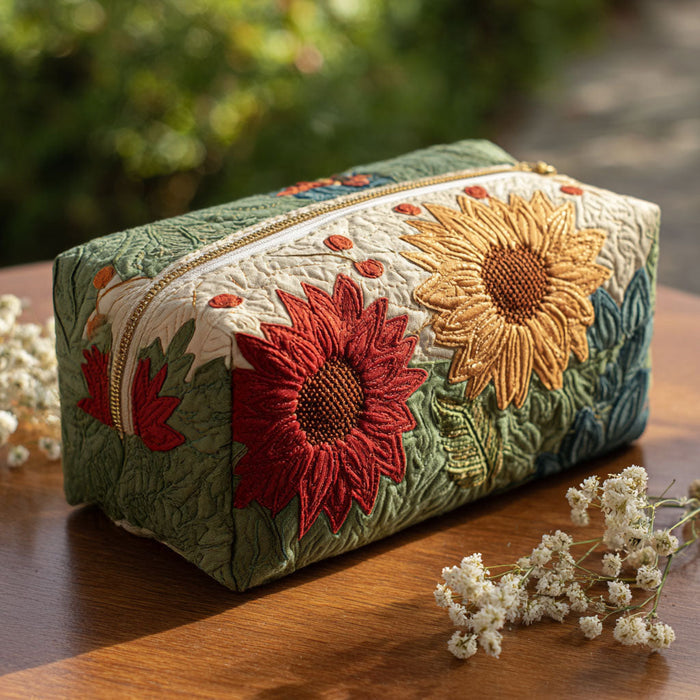 Makeuptaske "Rød Blomst"