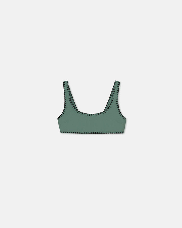 Malti - Bikini top - Sea Green/Black