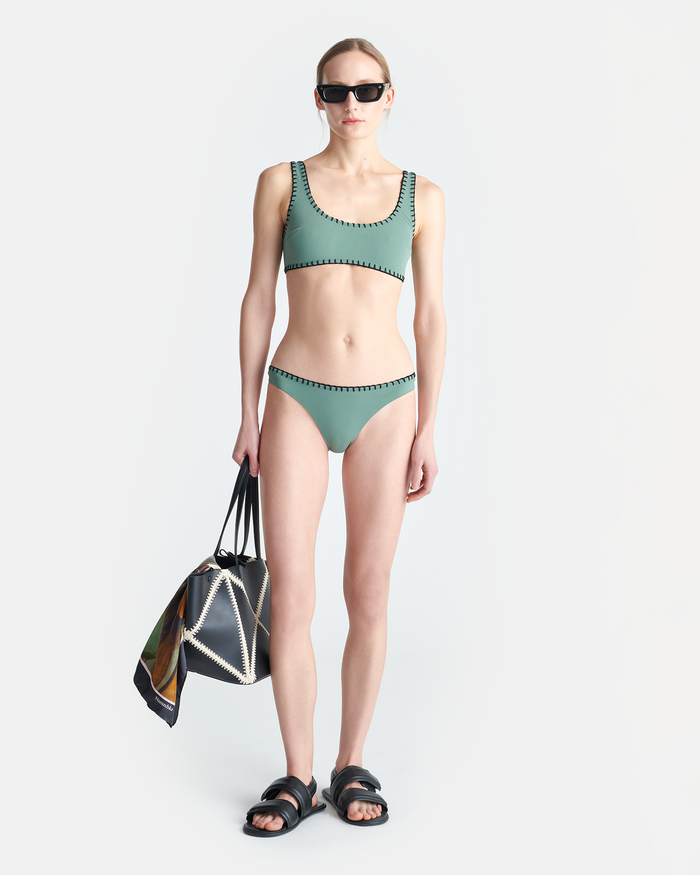 Malti - Bikini top - Sea Green/Black