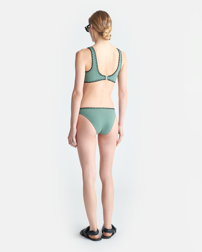 Malti - Bikini top - Sea Green/Black