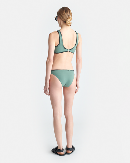 Malti - Bikini top - Sea Green/Black