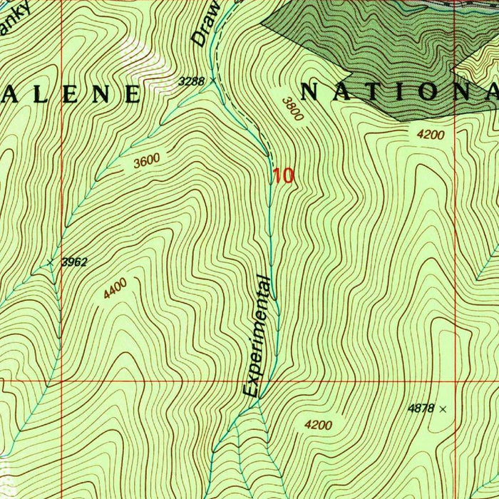 Map of Wallace, Idaho by USGS, 1995 – Coeur d’Alene National Forest & St. Joe National Forest