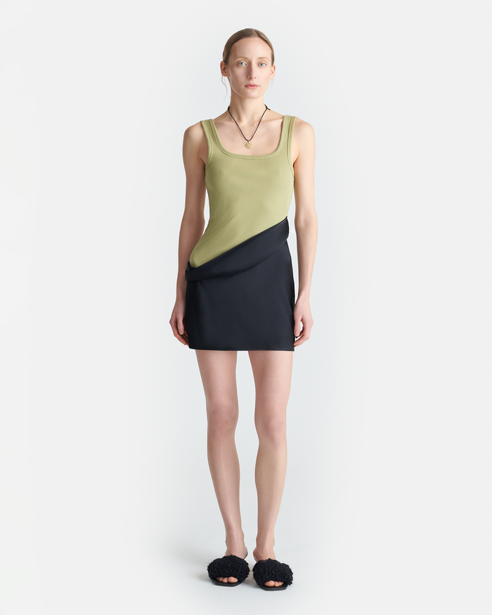 Marijn - Mini dress - Black/Olive Green