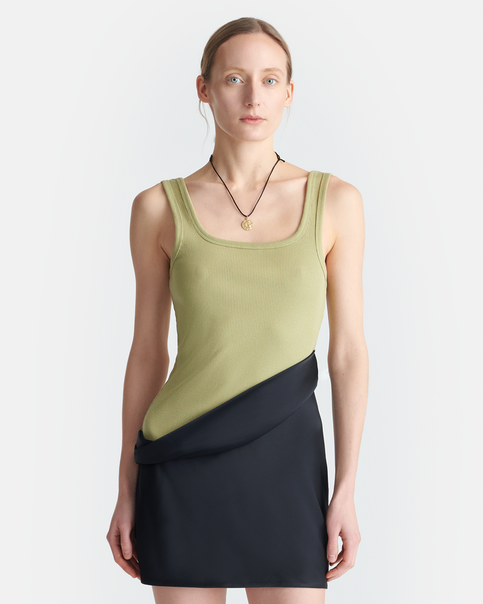 Marijn - Mini dress - Black/Olive Green