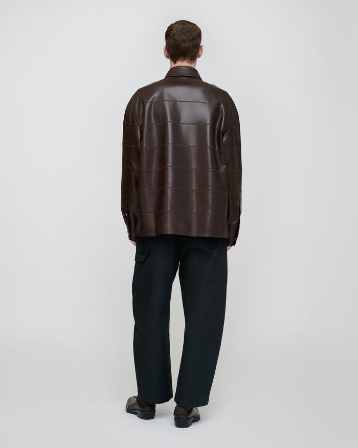 Mateo - Okobor™ Alt-Leather Polo Shirt - Coffee Ground