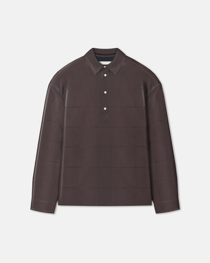Mateo - Okobor™ Alt-Leather Polo Shirt - Coffee Ground