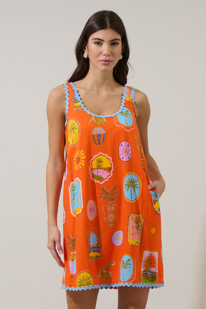 Maury Postcard Auriel Shift Mini Dress