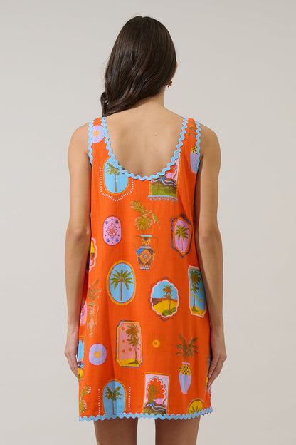 Maury Postcard Auriel Shift Mini Dress