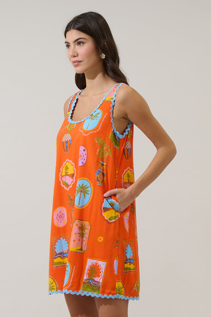 Maury Postcard Auriel Shift Mini Dress