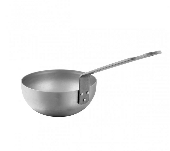 Mauviel M'steel Carbon Steel Curved Splayed Saute Pan - Kitchen Universe