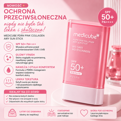 Medicube PDRN Pink Collagen Airy Sun Stick 20g