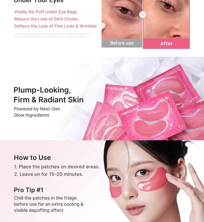 Medicube Pdrn Pink Collagen Jelly Eye Mask