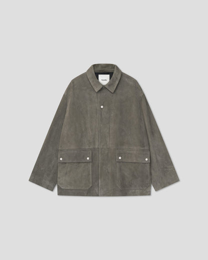 Melesio - Suede Jacket - Dark Grey