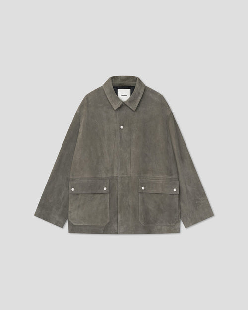 Melesio - Suede Jacket - Dark Grey