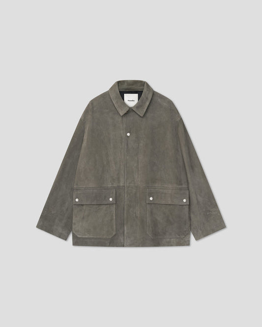 Melesio - Suede Jacket - Dark Grey