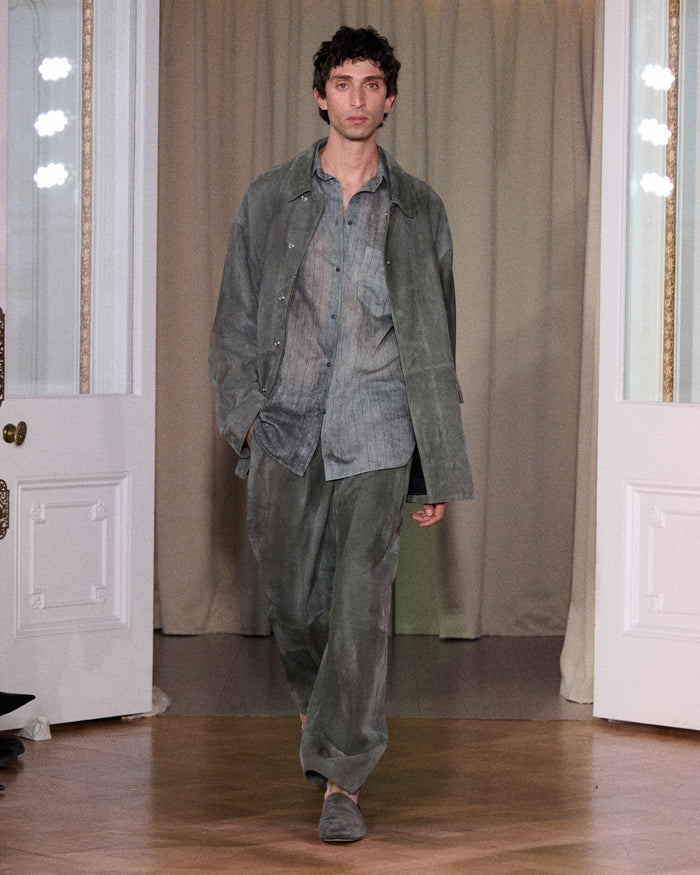 Melesio - Suede Jacket - Dark Grey