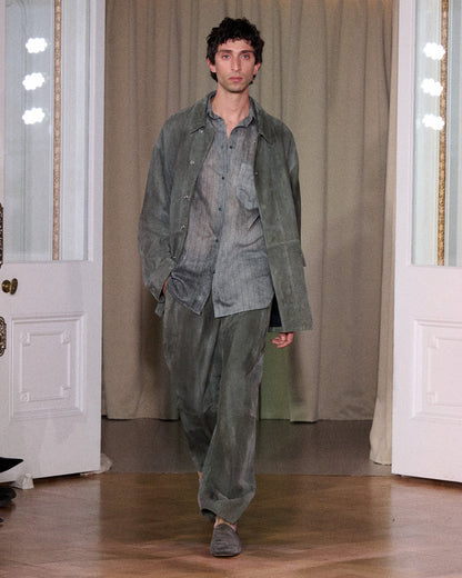 Melesio - Suede Jacket - Dark Grey