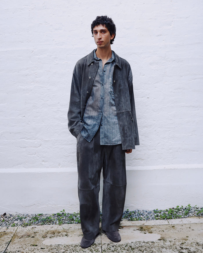Melesio - Suede Jacket - Dark Grey