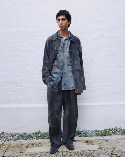 Melesio - Suede Jacket - Dark Grey