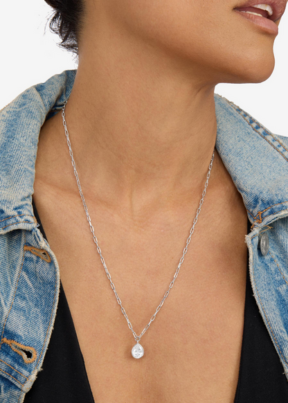 Melinda Maria Drop of Perfection Necklace - Silver
