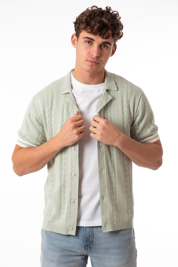 Men's Collared Knit Sweater