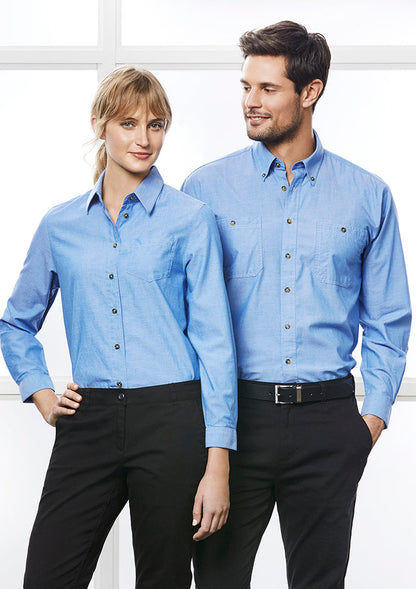 Men's Long Sleeve Chambray Shirt SH112