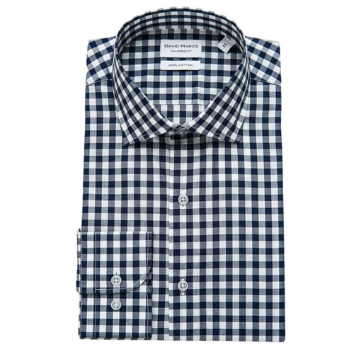 Men's Long Sleeve Tailored Fit Pop Check MSLT19