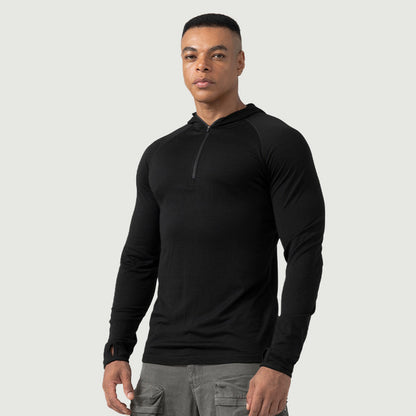 Men's Merino 200g Long Sleeve Half Zip Hoodie