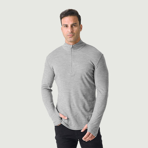 Men's Merino 250g Long Sleeve Half Zip Thermal Top