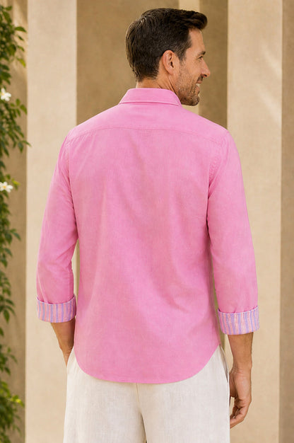 Men's Organic Cotton Plain Shirt  | Pink
