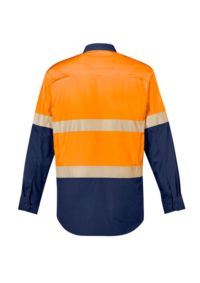 Men's Rugged Cooling Hi Vis Segmented Tape Long Sleeve Shirt ZW229
