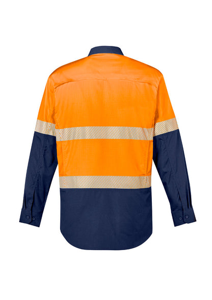 Men's Rugged Cooling Hi Vis Segmented Tape Long Sleeve Shirt ZW229
