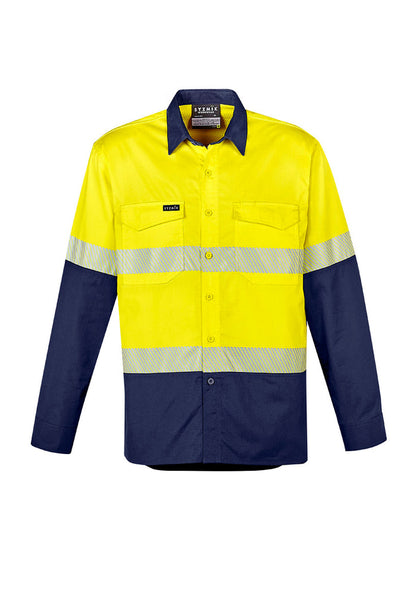 Men's Rugged Cooling Hi Vis Segmented Tape Long Sleeve Shirt ZW229