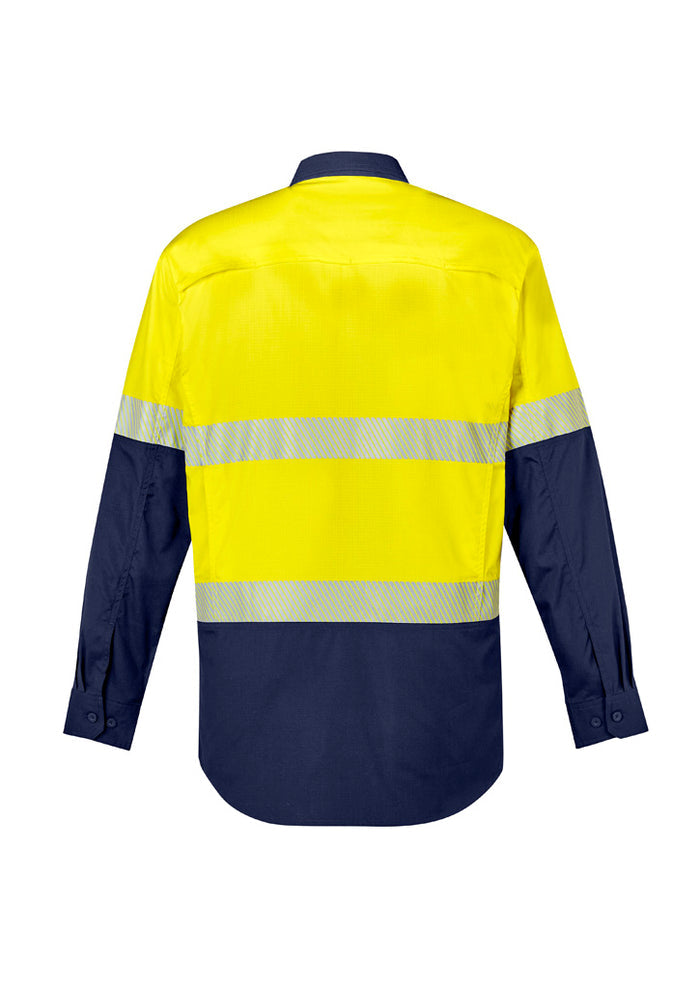 Men's Rugged Cooling Hi Vis Segmented Tape Long Sleeve Shirt ZW229